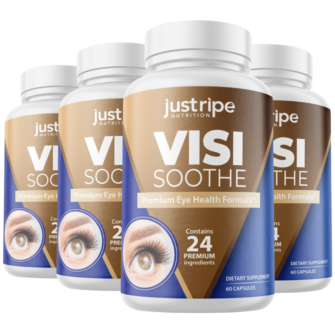 4 Pack VisiSoothe - Premium Eye Health Formula - 24 Premium Ingredients -60 Caps